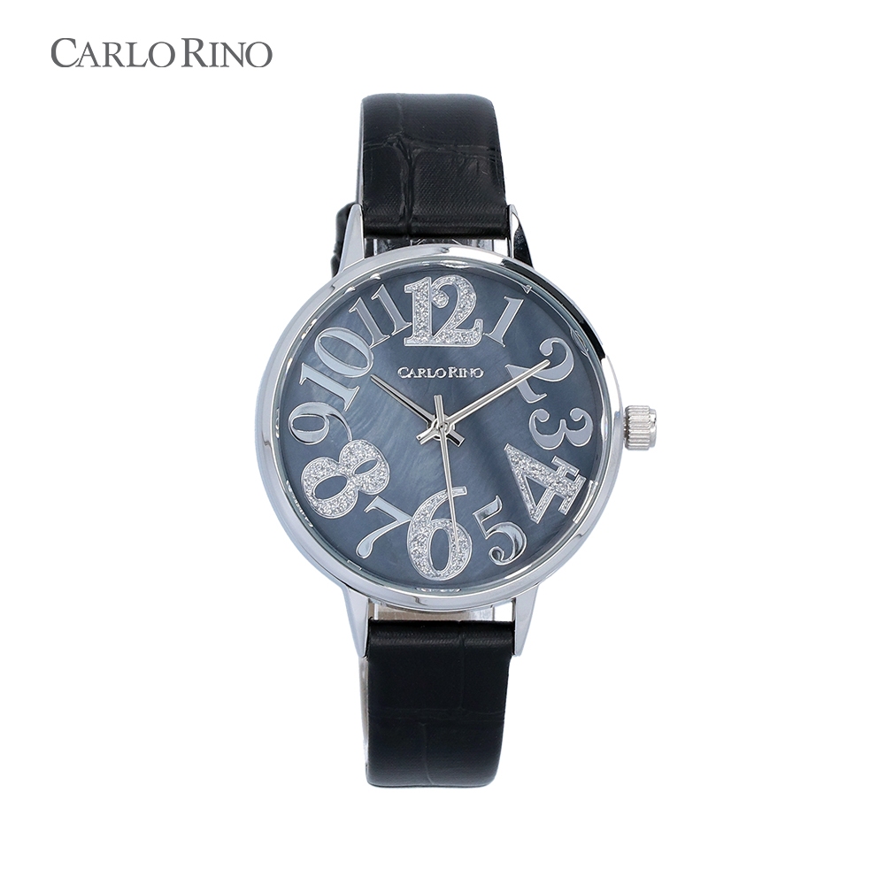 Carlo Rino The Grandeur Numeral Watch - Black | Shopee Malaysia