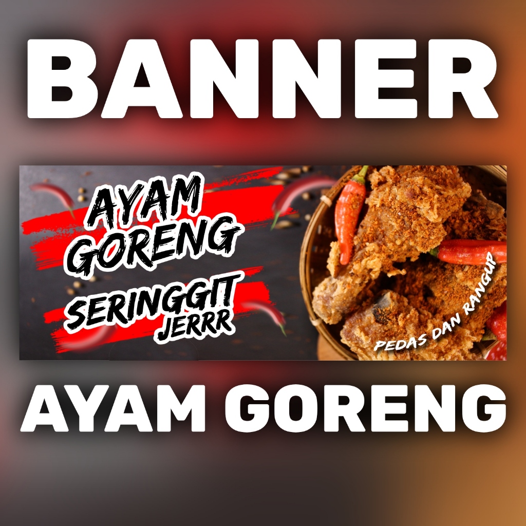 BANNER TARPAULIN AYAM GORENG SERINGGIT RM1 FRIED CHICKEN KALIS AIR ...