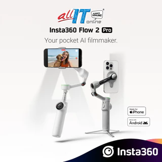 Insta360 Flow 2 Pro - Ultimate AI Tracking Portable Gimbal Stabilizer, Support IOS / Android Smartphone
