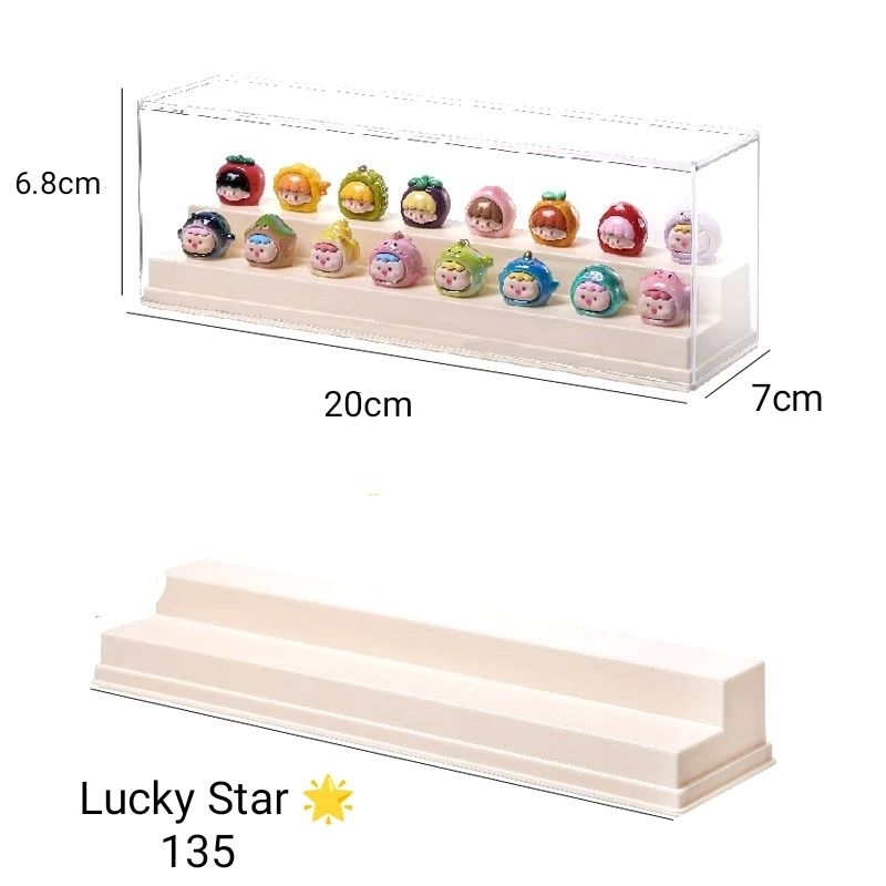 Transparent Display Storage Box ( White Colour ) 20cm X 6.8cm X 7cm ...