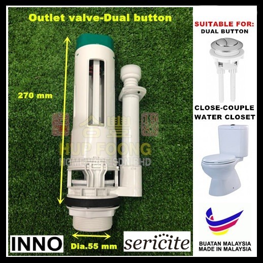 SERICITE/INNO Water Closet Spare Part - Single/Dual Push Button 38/58mm ...