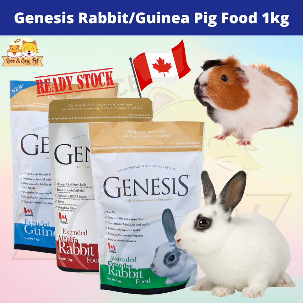 Genesis Extruded Premium Rabbit Food Guinea Pig Food / Alfalfa Timothy ...
