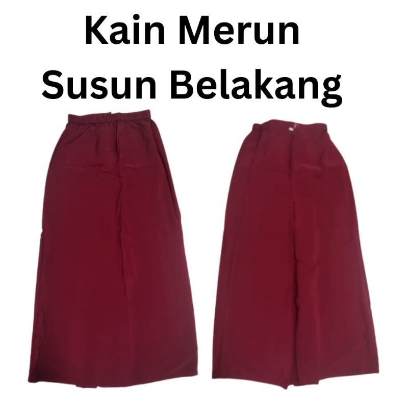 [CLEAR STOCK] JE Koshibo Kain Merun Susun Belakang - Sekolah Rendah ...