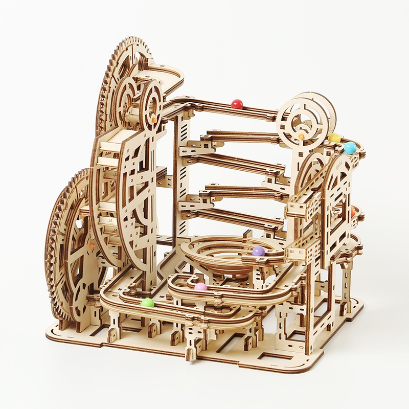 3D Wooden Puzzle Marble Run Set DIY Mechanical Track | Shopee Malaysia