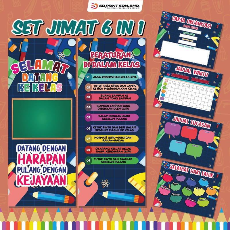 Set Keceriaan Kelas 11 Design TS25 Banner Hiasan Kelas untuk Murid ...