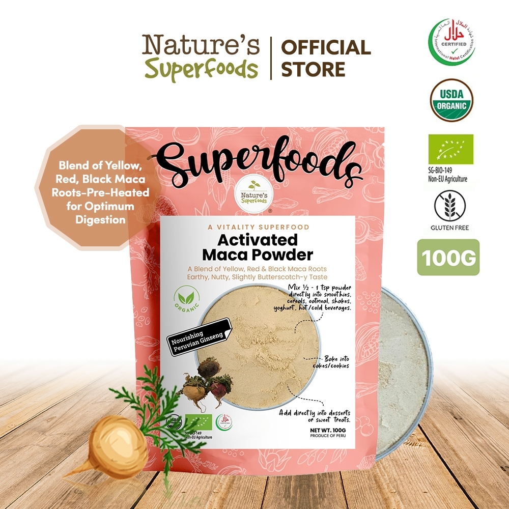 Nature's Superfoods Organic Gelatinized (Activated) Maca Root Powder ...