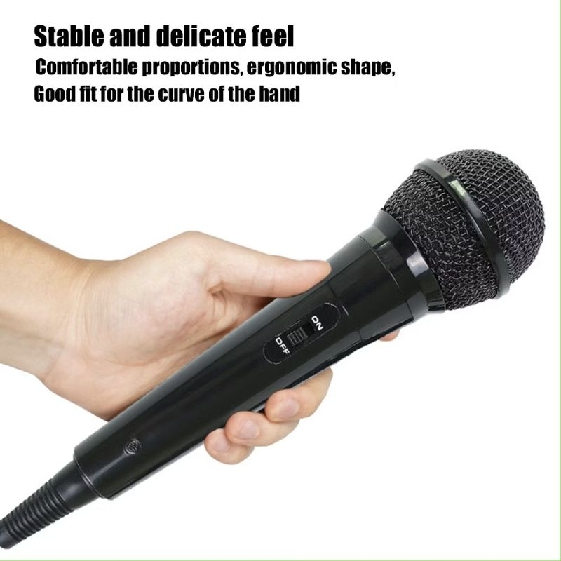 6.5mm Dynamic Wired Microphone with 2m Cable ON/Off Switch Handheld ...