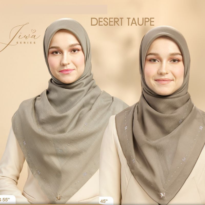 MINAZ JIWA | IRIS Bawal Plain Stone • Bidang 45" dan 55" Tudung Labuh