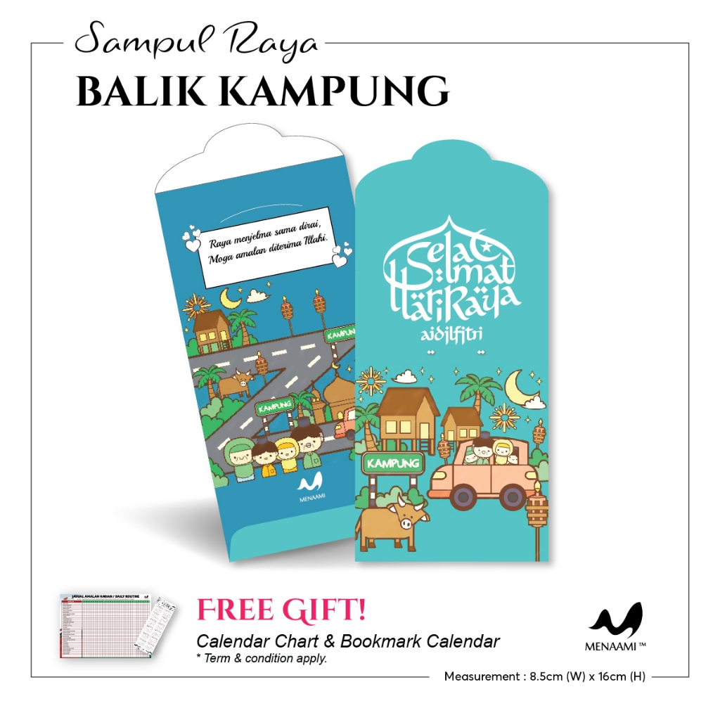 [ PAKET 7+1 PERCUMA ] Balik Kampung Sampul Raya Cantik ANGPAO MONEY ...