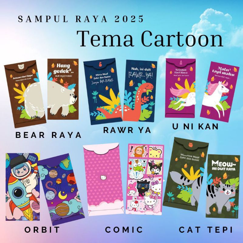 Sampul Raya 2025 Viral Ekslusif (Tema Carton) | Shopee Malaysia