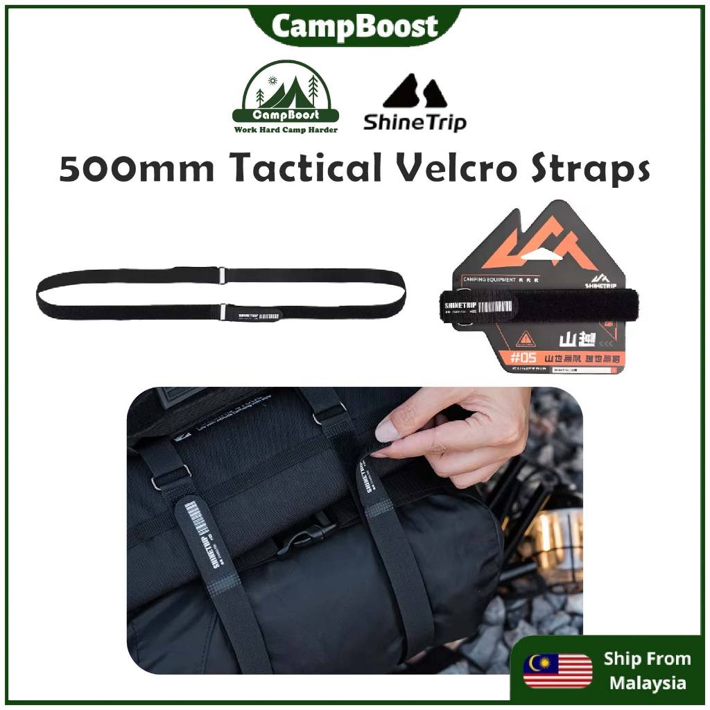 CampBoost SHINETRIP Tactical Velcro Strap 500mm Hanger Belt Buckle ...
