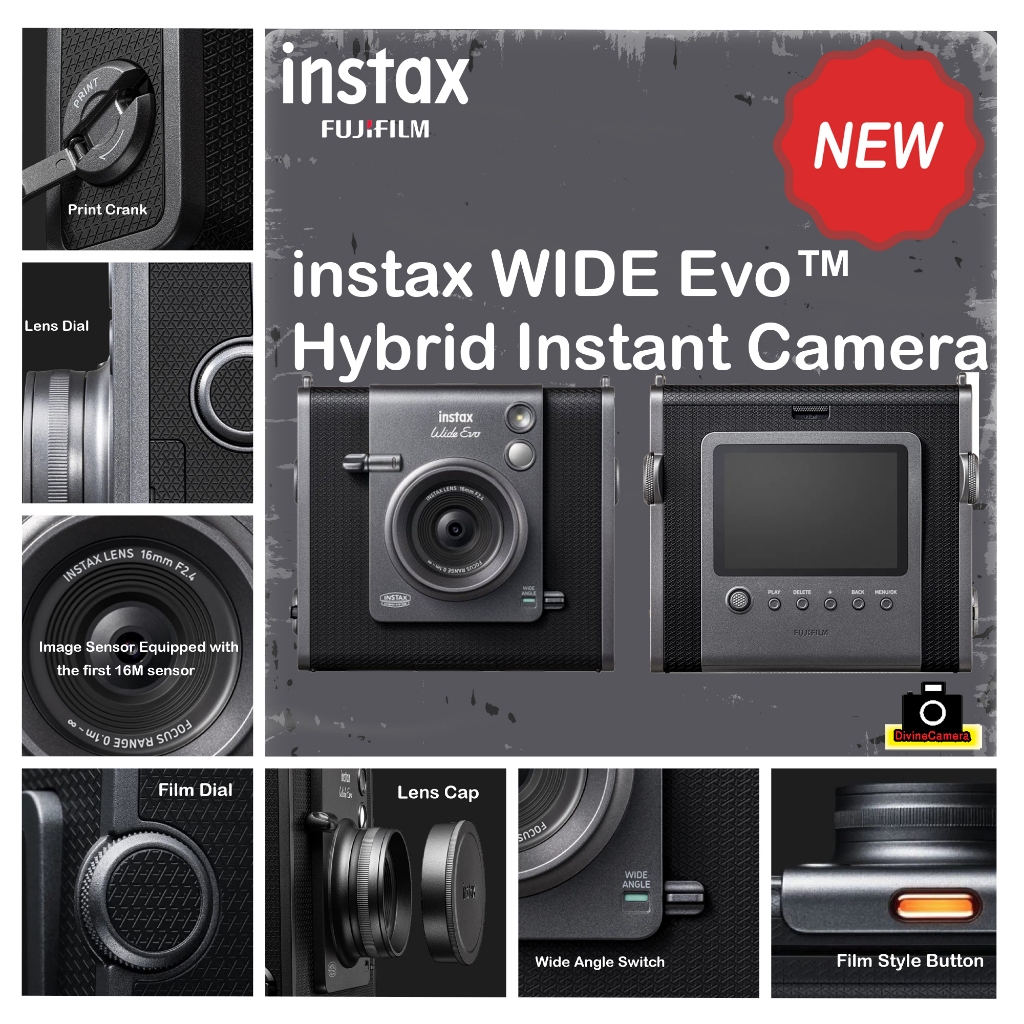 FUJIFILM INSTAX MINI EVO/ Hybrid Instant Camera/ INSTAX WIDE Evo ...