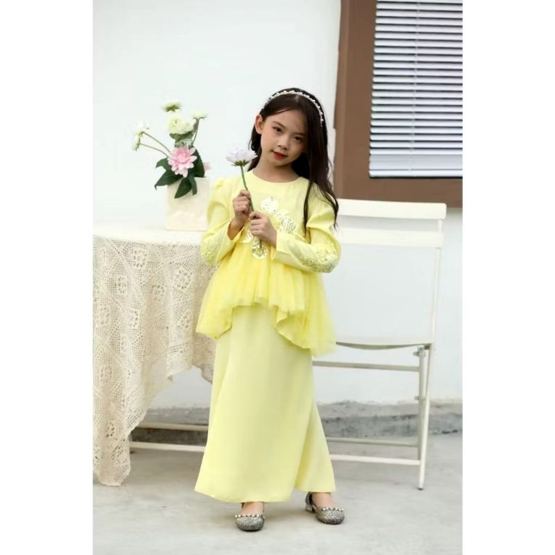 PRELUV BAJU RAYA SOFT YELLOW / PASTEL YELLOW (TAG 10 & TAG 8) | Shopee ...