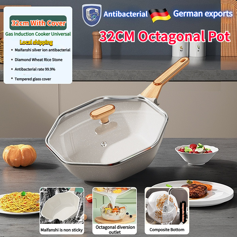 Non Stick Pan Maifanshi Wok Non Stick Coating Composite Bottom Cookware ...