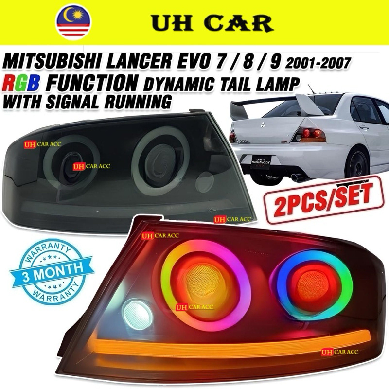 (RGB) Mitsubishi Lancer Evolution Evo 7 / 8 / 9 2001-2007 Dynamic Led ...