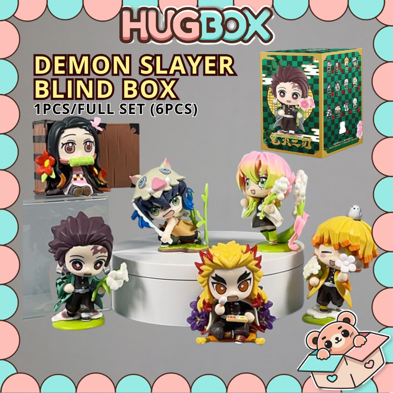 HugBox Anime Demon Slayer Blind Box Mystery Box Demon Sayer Figure ...