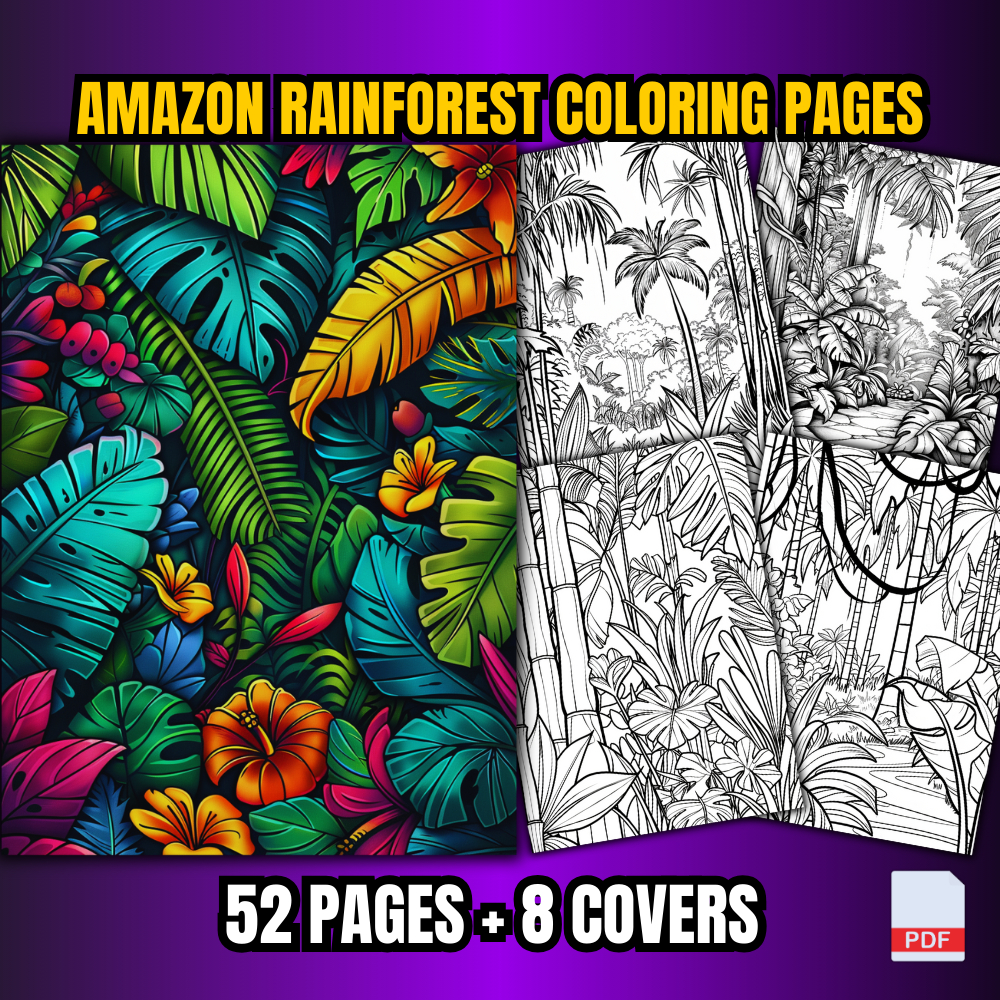[PDF] 52 Amazon Rainforest Coloring Pages For Adults | Shopee Malaysia