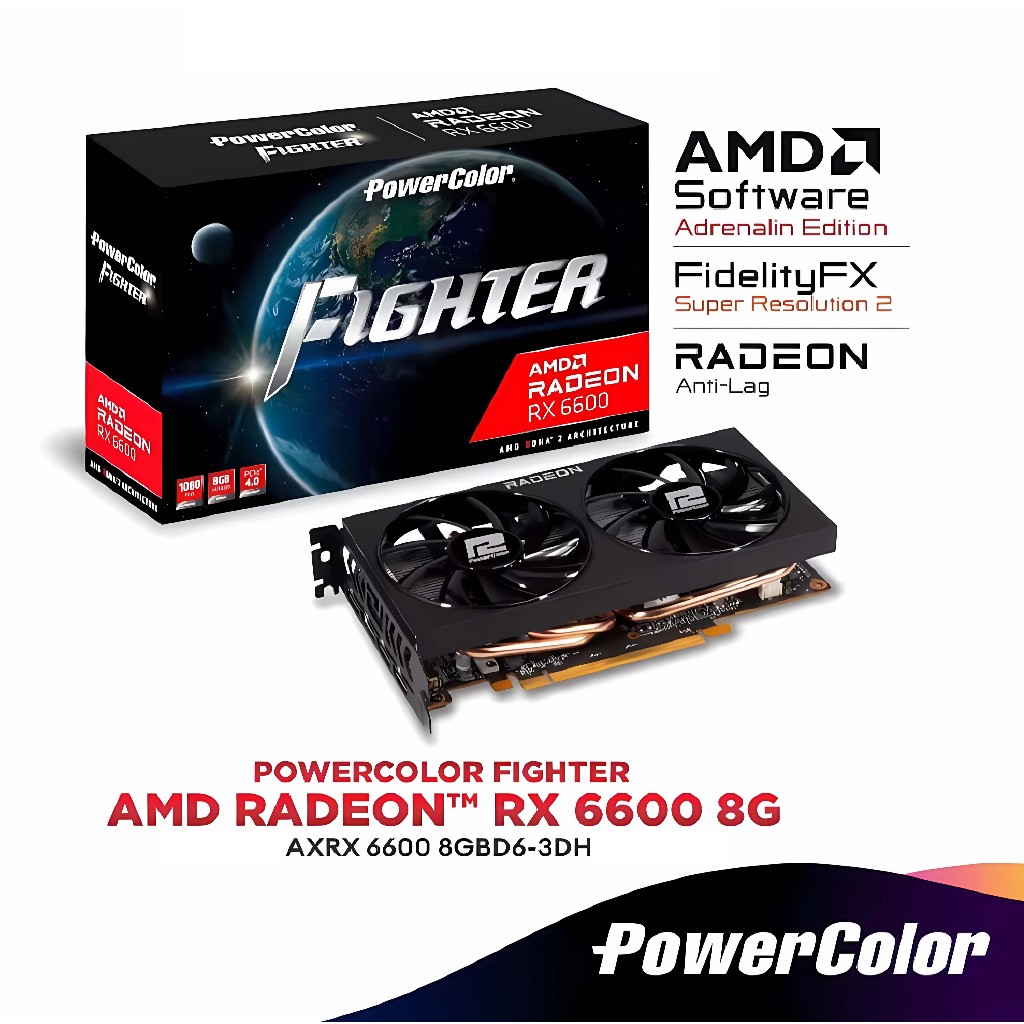 PowerColor Fighter AMD Radeon™ RX 6600 8GB GDDR6 Graphics Card | Shopee ...