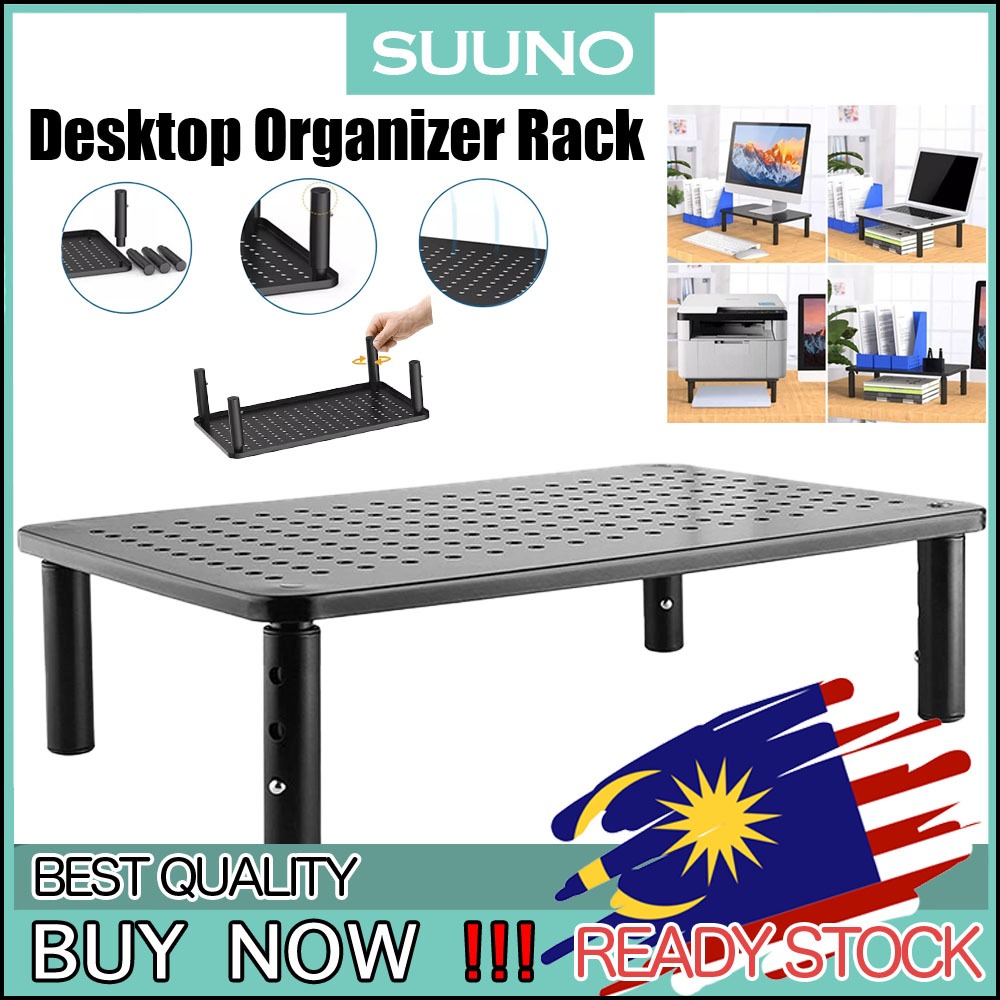 SUUNO Adjustable Desktop Rack Organizer Desk Iron Computer Monitor ...
