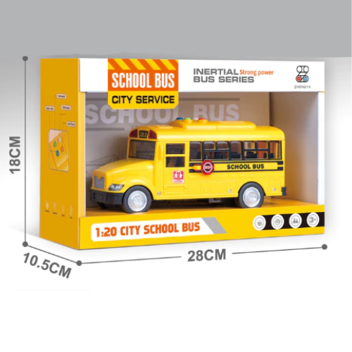 BABYHEROES School Bus Train Toy Service Vehicle Toy School Bus With ...
