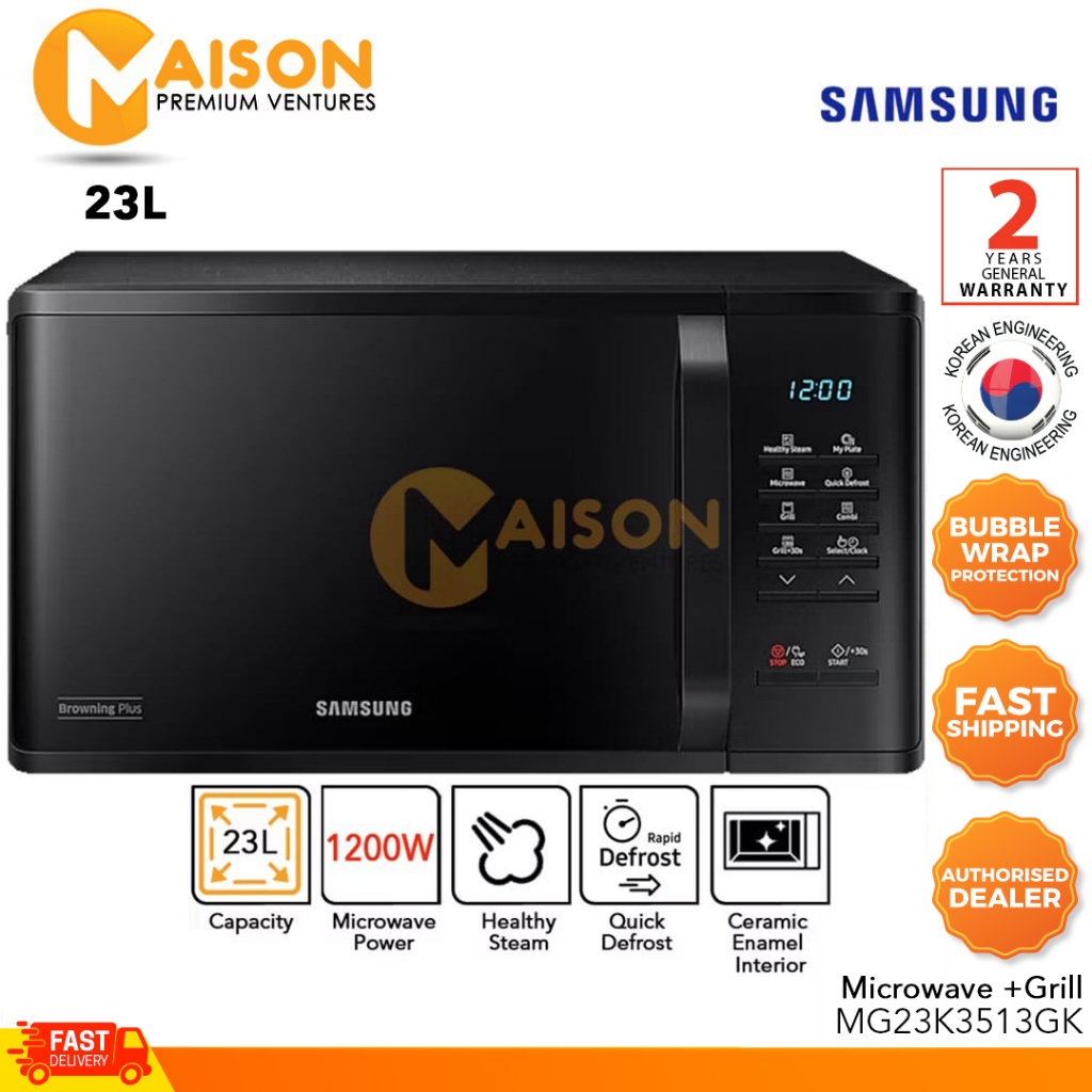 Samsung 23L MicrowaveOven with Grill Function MG23K3513GK (2 Years ...