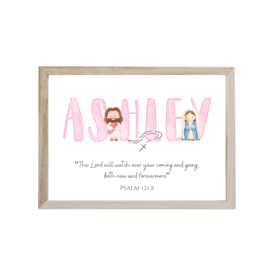 Personalised Prayer Framed Poster A4 For Kids (With Name ...