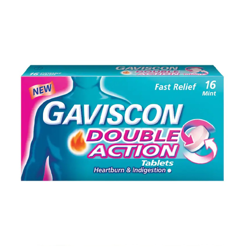 Gaviscon Double Action Tablets 16's (Fast relief from heartburn ...