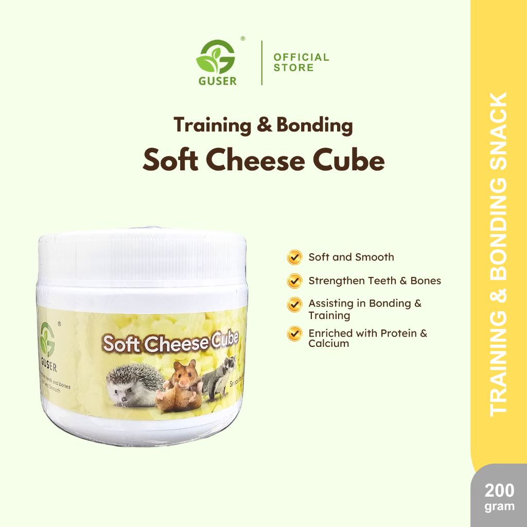 𝗚𝗨𝗦𝗘𝗥® Soft Cheese Cube 200gram | SugarGlider, Hamster, Hedgehog | Pets ...