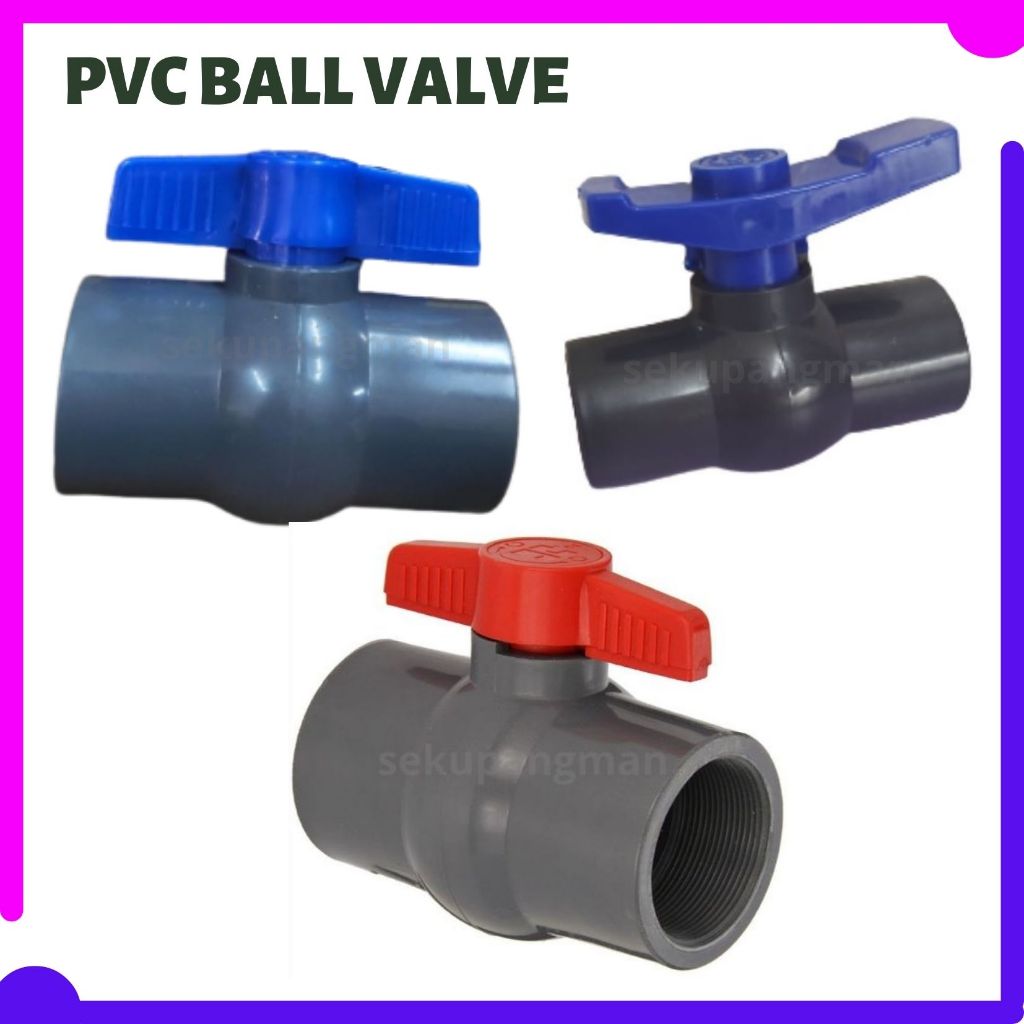 PVC Ball Valve Compact Socket Stop Cock PVC Pipe Fitting PVC Connector ...
