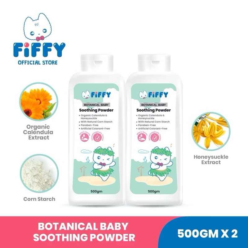 FIFFY BOTANICAL BABY POWDER (500GM X 2) | Shopee Malaysia