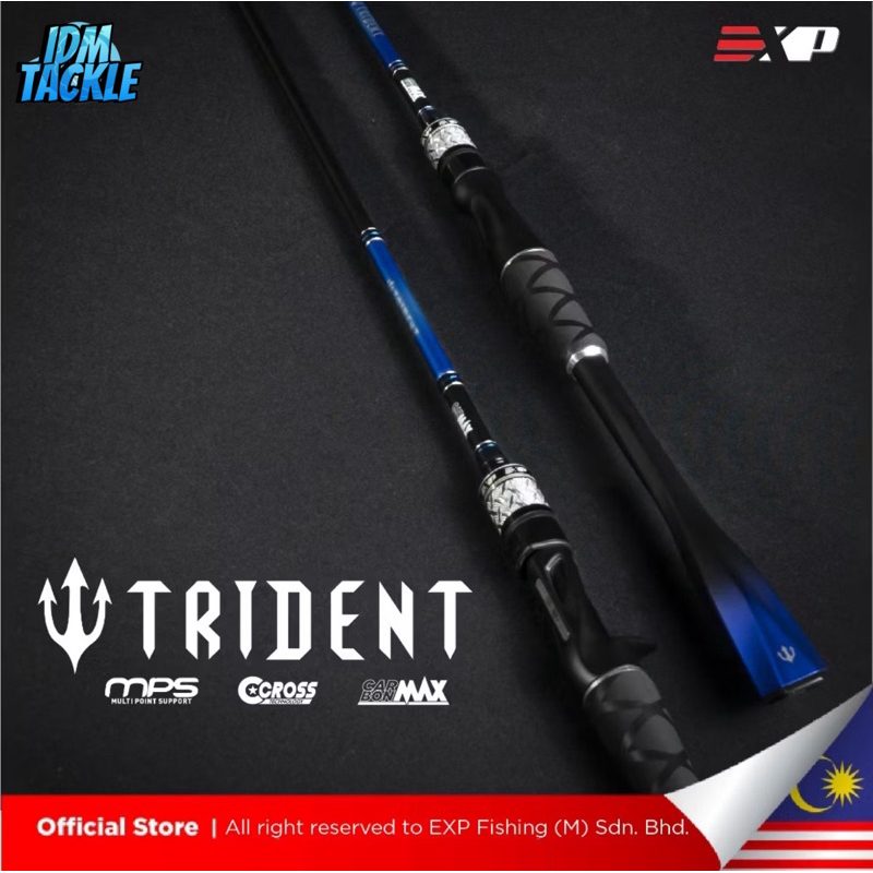 EXP TRIDENT BAITCAST AND SPINNING FISHING ROD MEDIUM ACTION | Shopee ...