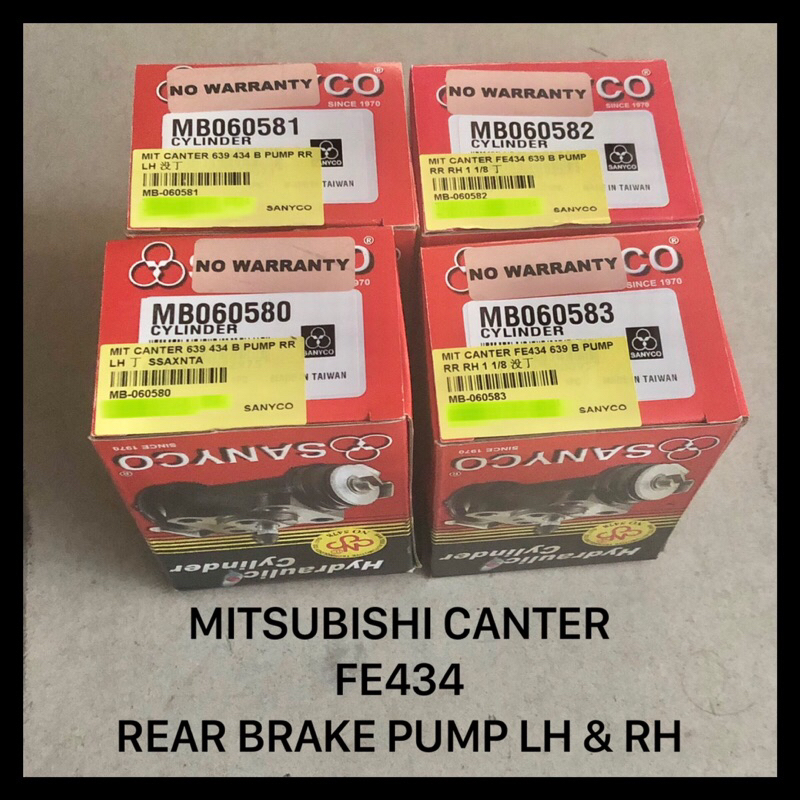 SANYCO MITSUBISHI CANTER FE434 REAR WHEEL CYLINDER BRAKE PUMP LEFT ...