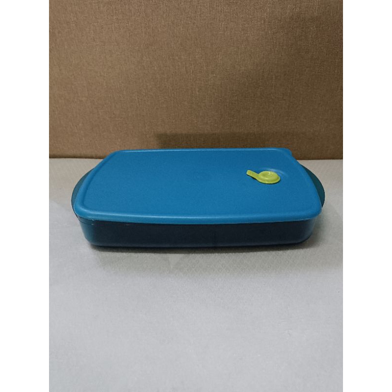 Tupperware Vent N Serve Rectangle Navy Blue 1.4 Litre | Shopee Malaysia