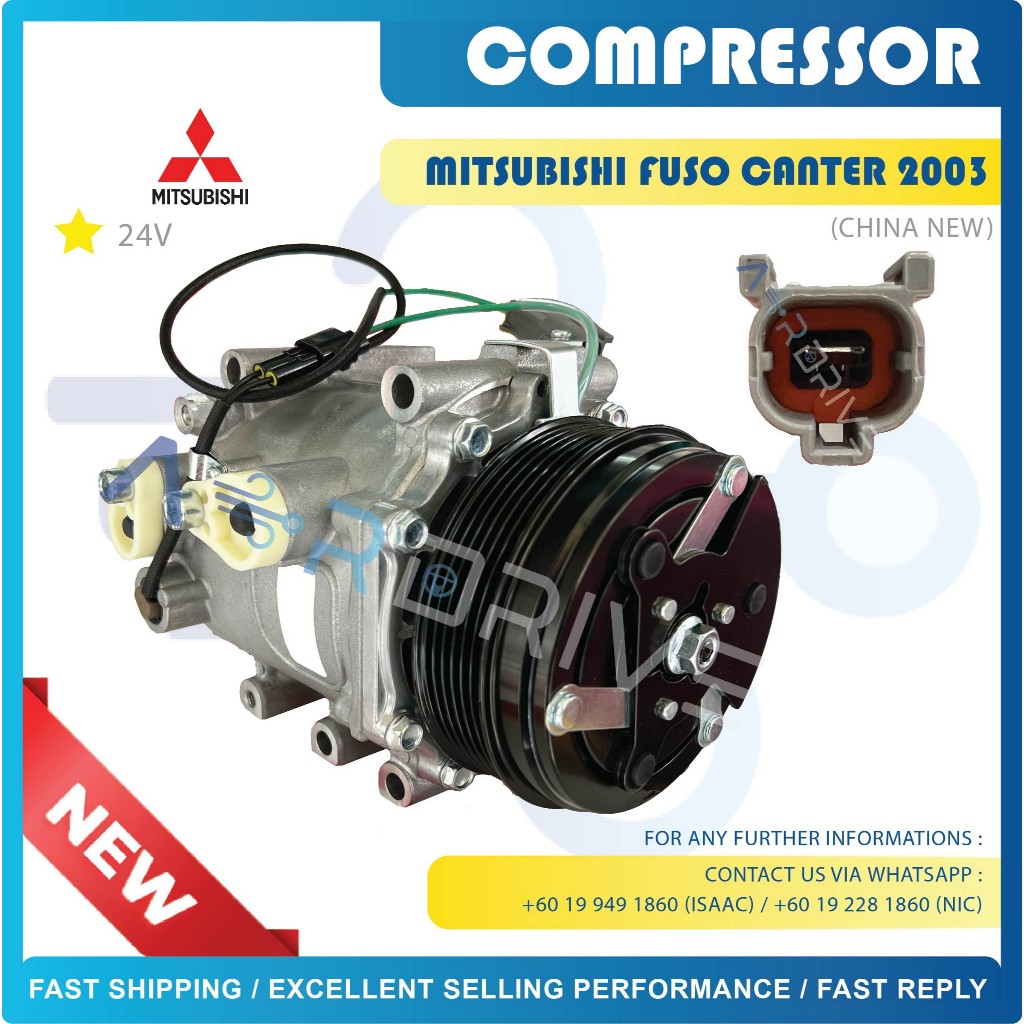 CHINA NEW MITSUBISHI FUSO CANTER 2003 24V COMPRESSOR | Shopee Malaysia