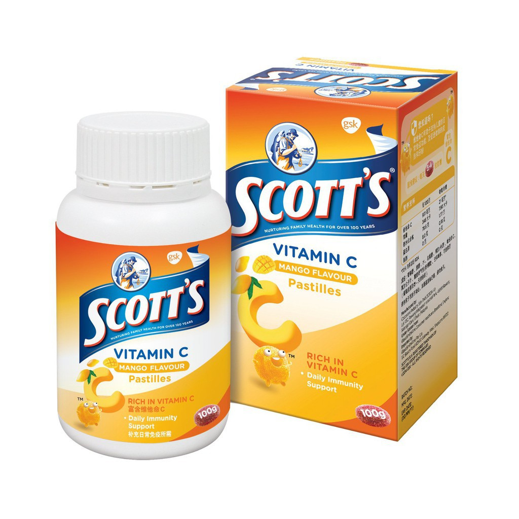 Scott's Vitamin C Mango Pastilles 50's (Exp: 15/10/2025) | Shopee Malaysia