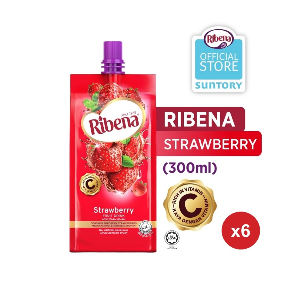 [Bundle of 6] Ribena Cheerpack Strawberry 300ml | Shopee Malaysia