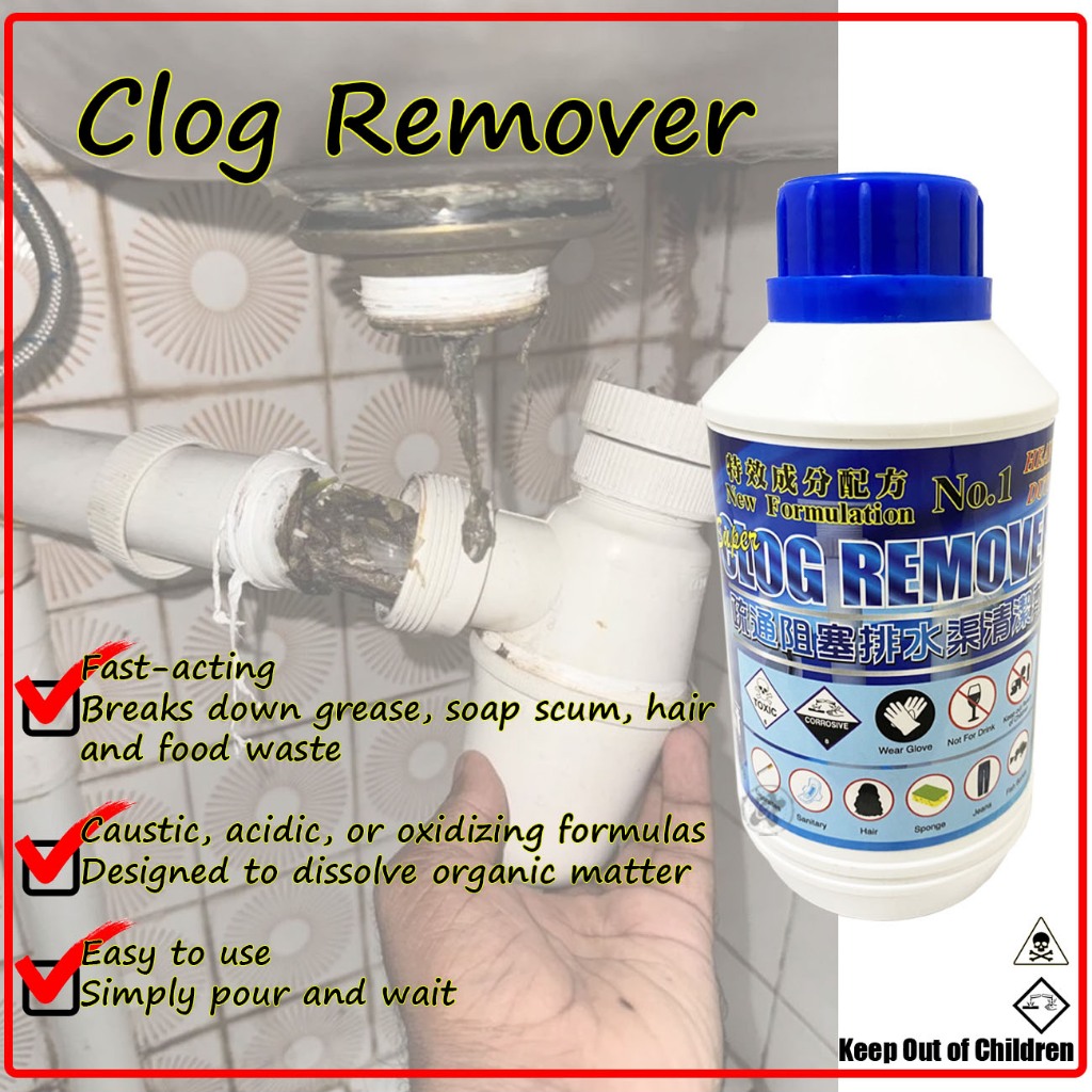 Super Clog Remover Power Dissolver 900g Drain Removal Sinki Tandas ...