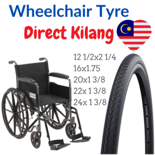 Tayar Wheelchair Tire 20 22 24 Inch Tayar Kerusi Roda Tyre 20 x 1 3/8 ...
