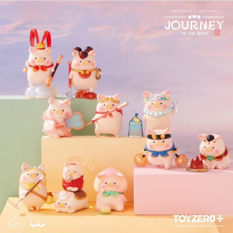 52TOYS x TOYZERO Lulu Pig Journey To The West Series Blind Box 罐头猪LuLu ...