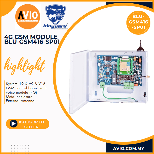 Bluguard L9 V9 V16 V16+ 4G GSM Sim Card Voice Module with Antenna Metal ...