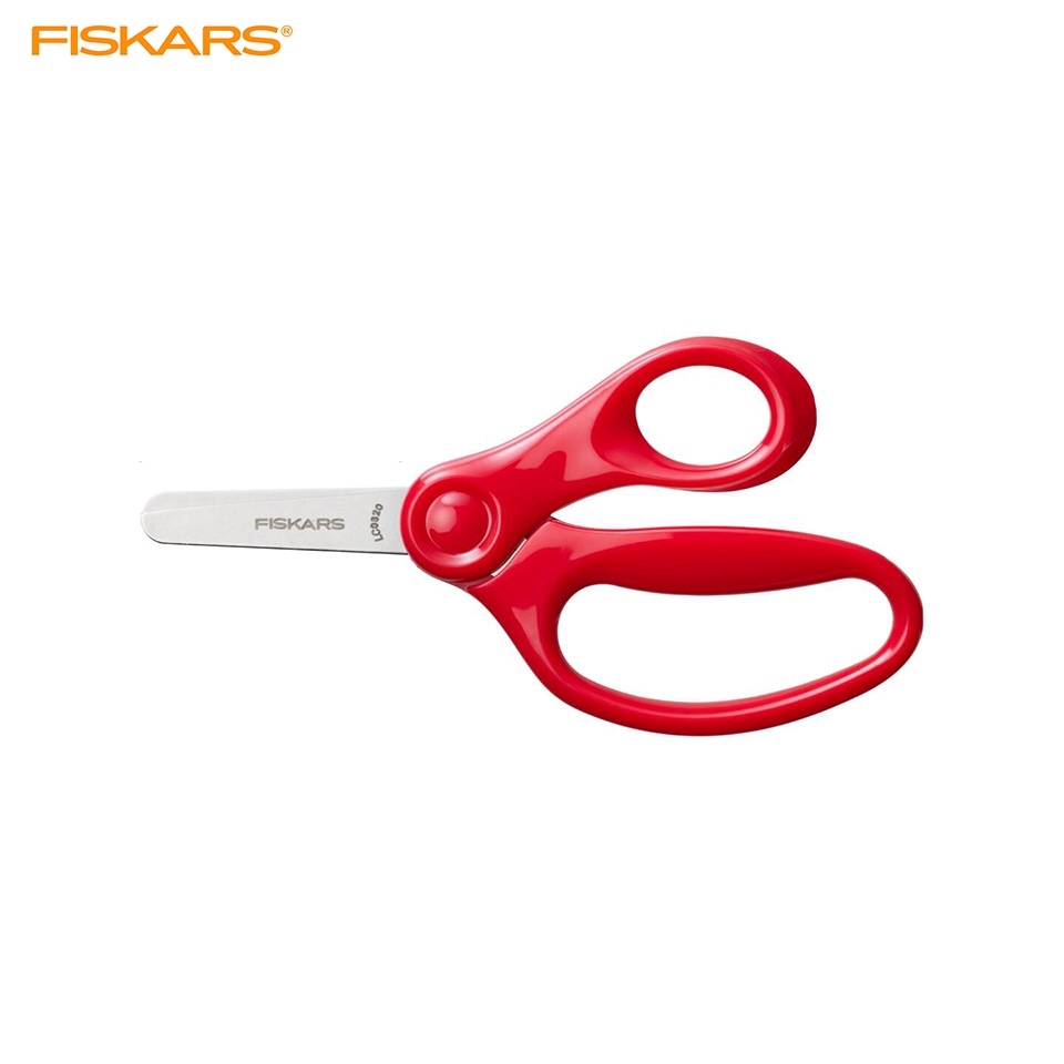 Fiskars Kids Scissors 13cm, Blunt Tip, Red | Shopee Malaysia