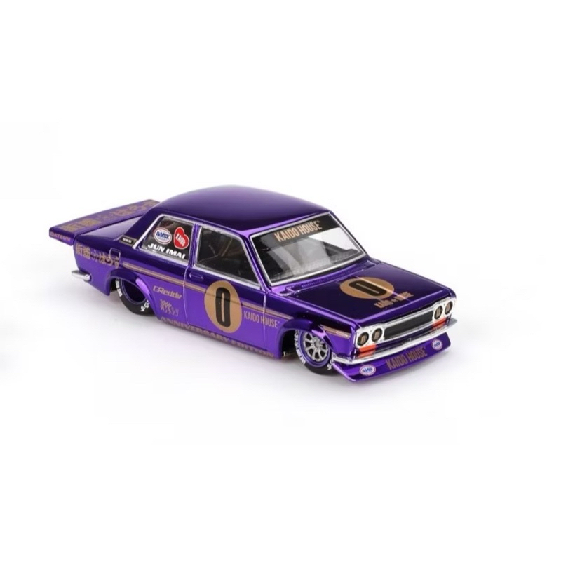Voiture Miniature KAIDO HOUSE X MINI GT - Datsun 510 Pro Street Édition Anniversaire - 1:64, Pourpre
