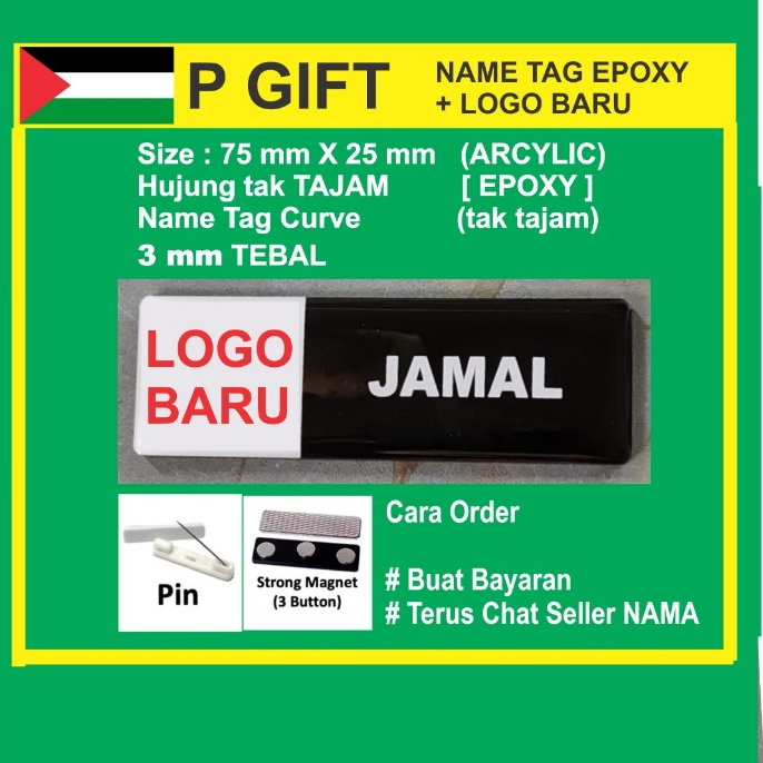 new name tag magentic epoxy logo baru name tag magentic epoxy logo baru ...