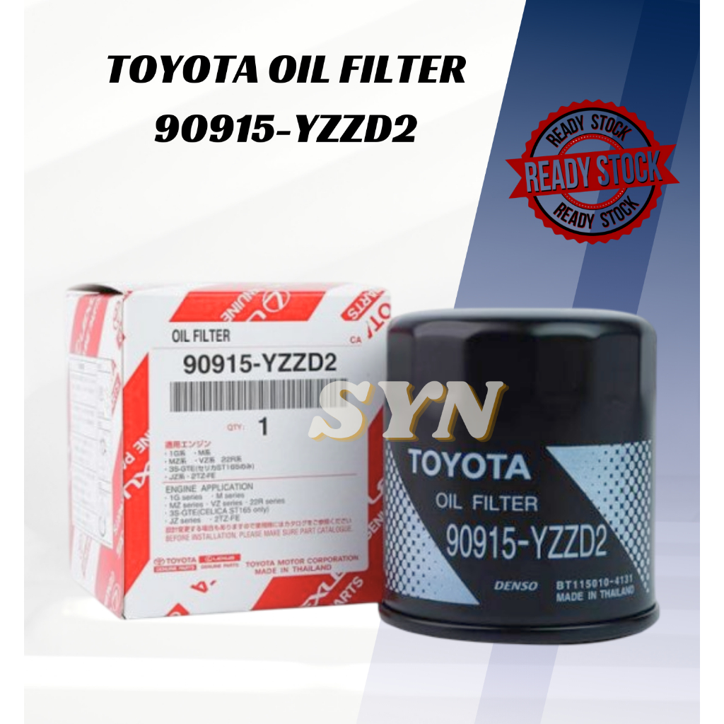 (100% Original) Toyota Oil Filter 90915-YZZD2 - Innova / Hilux New ...
