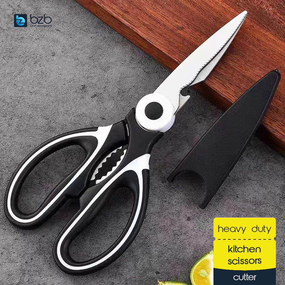 Stainless Steel Kitchen Scissors Heavy Duty Shears Tool Cutter Sharp ...