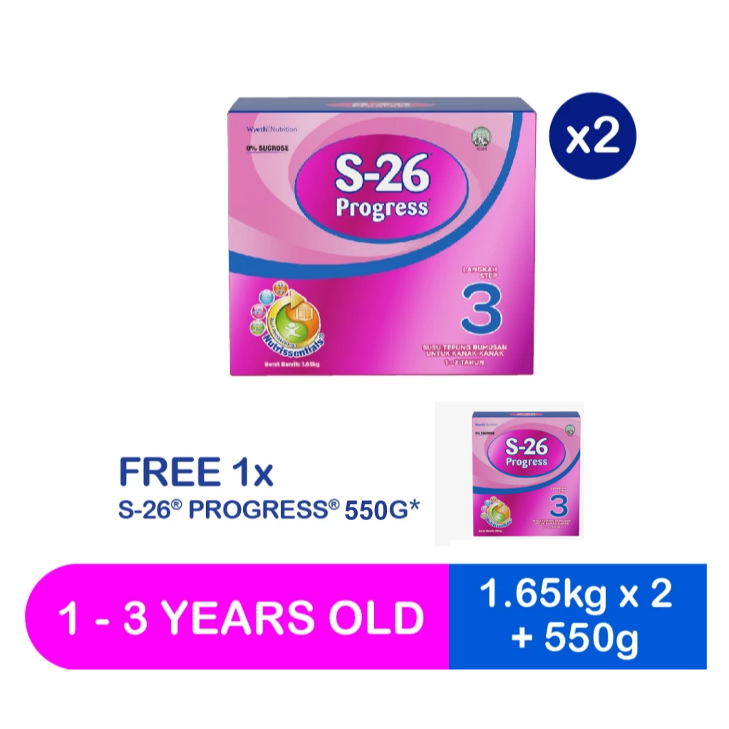 S26 Progress step 3 (1.65KG X 2 Box) Free 550g | Shopee Malaysia