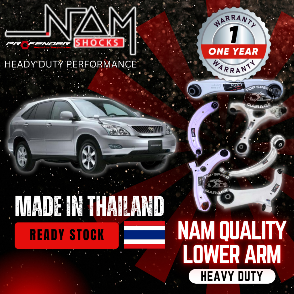 TOYOTA HARRIER MCU30 / ACU30 - NAM Heavy Duty Performance Lower Arm ...