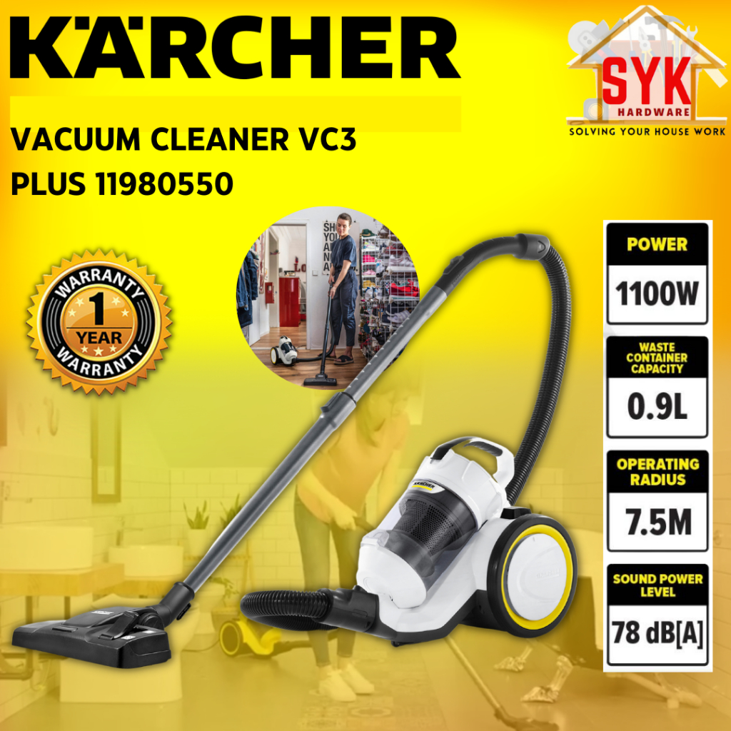 SYK Karcher VC3 Plus Multi Cyclone Vacuum Cleaner Home Appliances Mesin ...