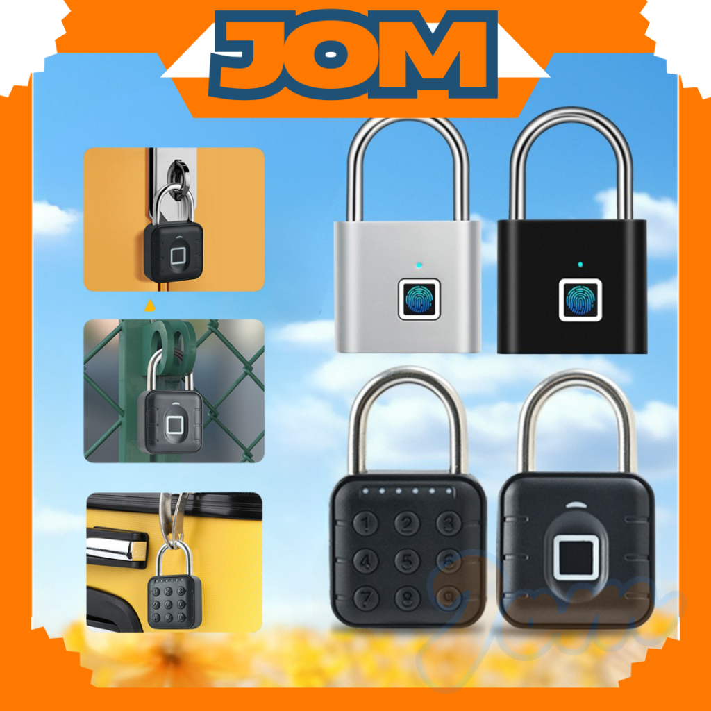 Smart 6-Digit Anti-Theft Digital Button Padlock, Combination Lock ...