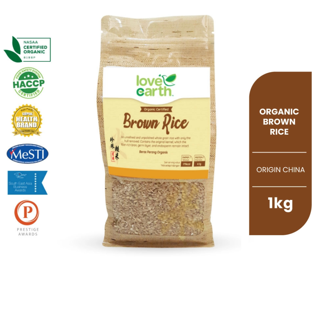 LOVE EARTH Organic Brown Rice 1kg | Shopee Malaysia